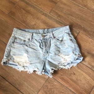American eagle button fly Tom girl shortie